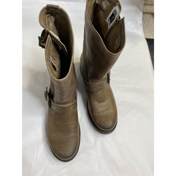 Frye Leather Engineer Harness Motorcycle Bootie 6.5 - Picture 2 of 9